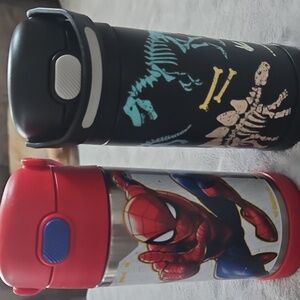 Spider-Man and Dinosaur THERMOS Water Bottles